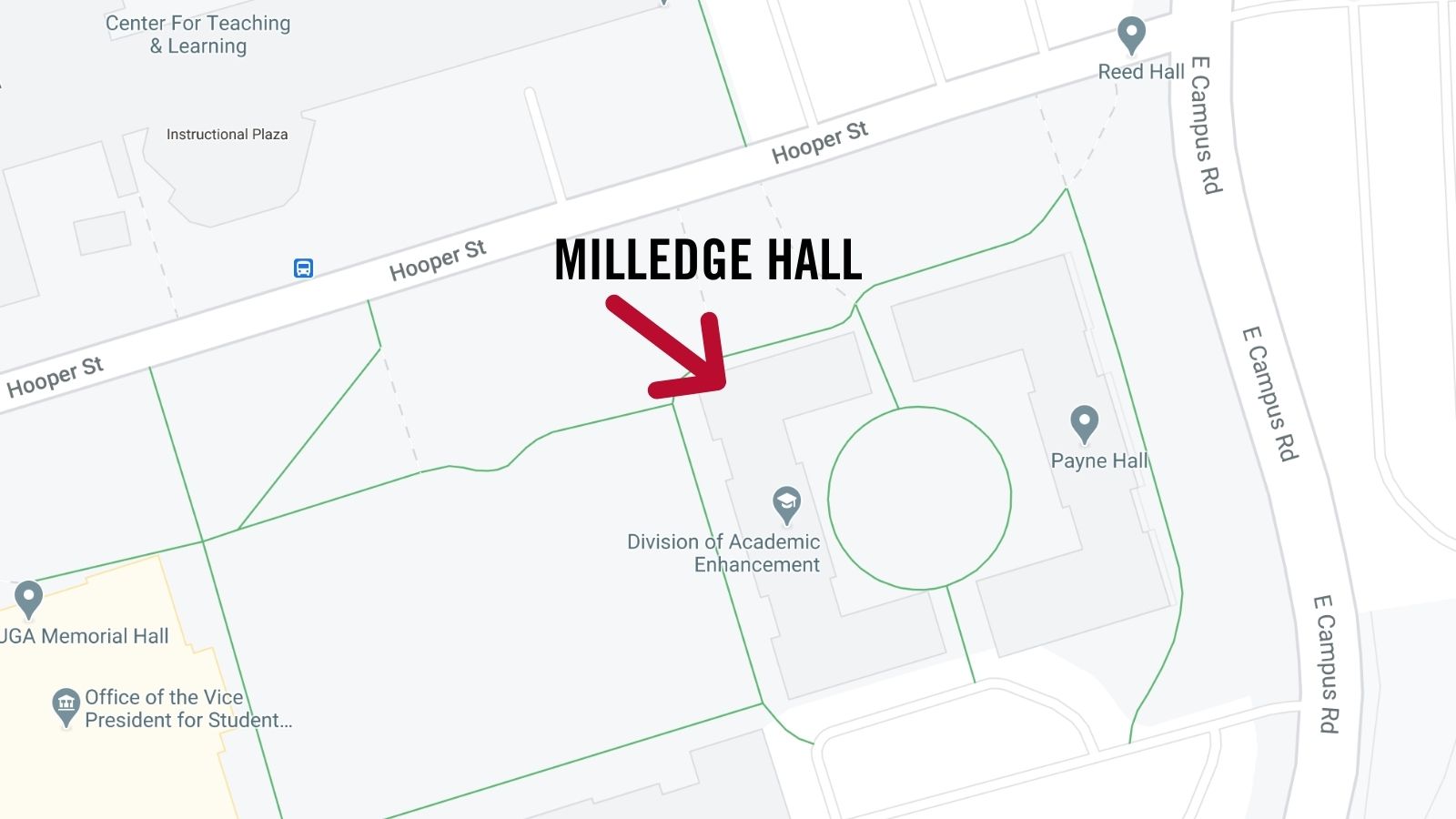 Milledge Hall map